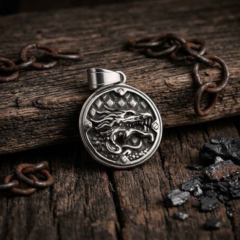 Hip-Hop Dragon Head Design Stainless Steel Pendant | Gthic.com