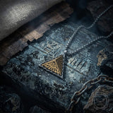Hip-Hop Eye of Horus Stainless Steel Triangle Pendant | Gthic.com