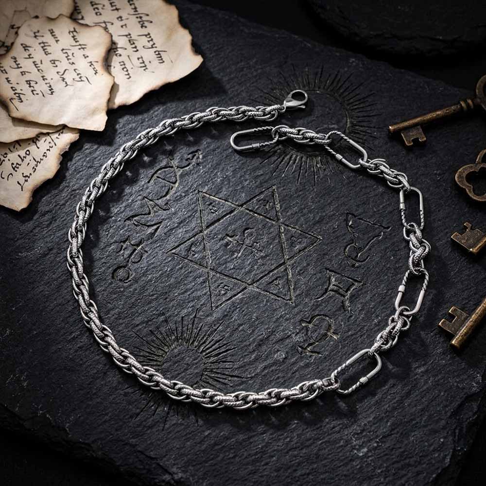 Hip-Hop Splicing Stainless Steel Clavicle Necklace