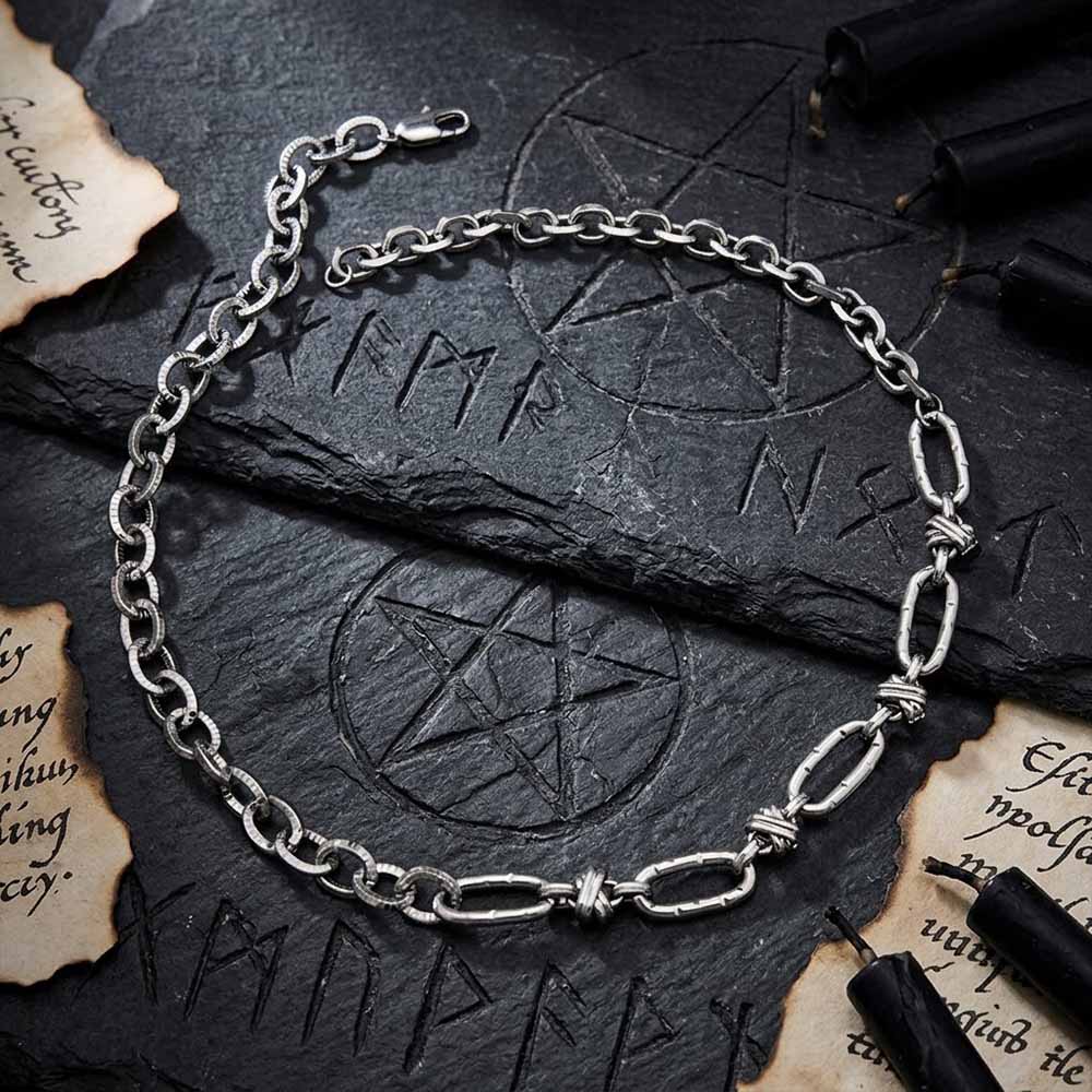 Hip-Hop Splicing Stainless Steel Clavicle Necklace