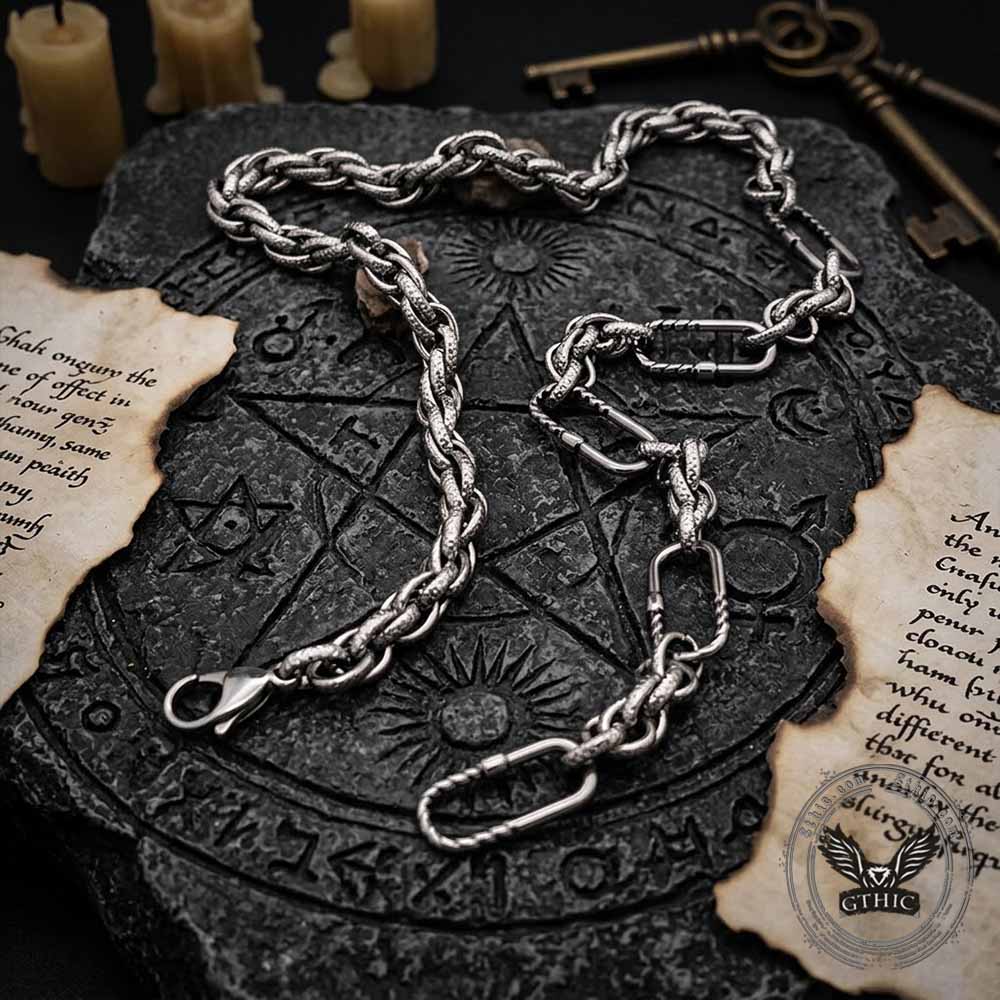 Hip-Hop Splicing Stainless Steel Clavicle Necklace