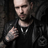 Hip-Hop Triple-Spike Stainless Steel Necklace | Gthic.com