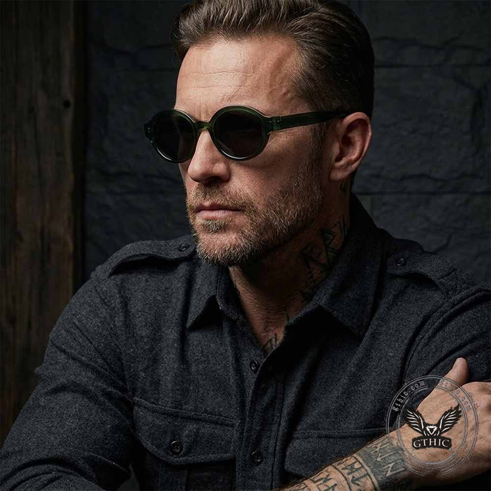 Hip Hop American Oval Polarized TR Sunglasses | Gthic.com