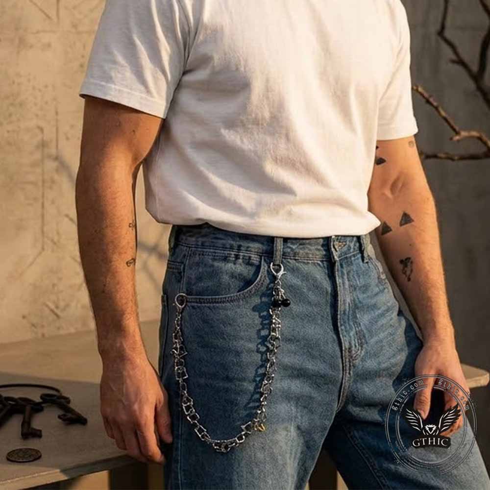 Hip Hop American Square Link Alloy Pants Chain | Gthic.com