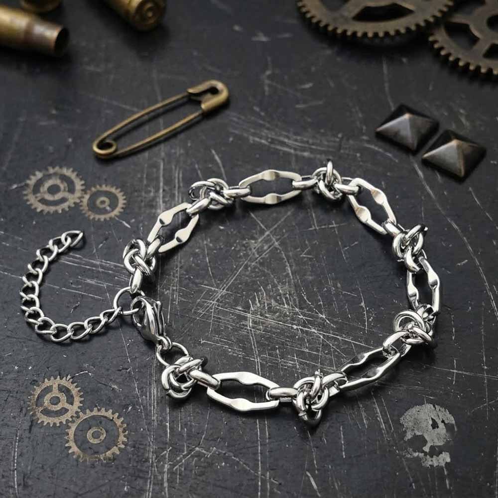 Hip Hop Barbed Wire Link Stainless Steel Necklace | Gthic.com