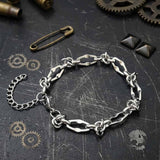 Hip Hop Barbed Wire Link Stainless Steel Necklace | Gthic.com