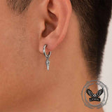 Hip Hop Dart Arrow Stainless Steel Drop Earrings 02 | Gthic.com
