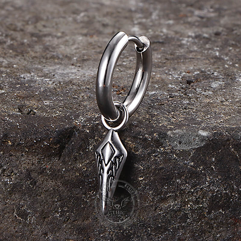 Hip Hop Dart Arrow Stainless Steel Drop Earrings