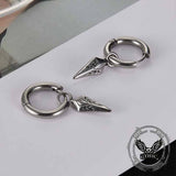 Hip Hop Dart Arrow Stainless Steel Drop Earrings 03 | Gthic.com