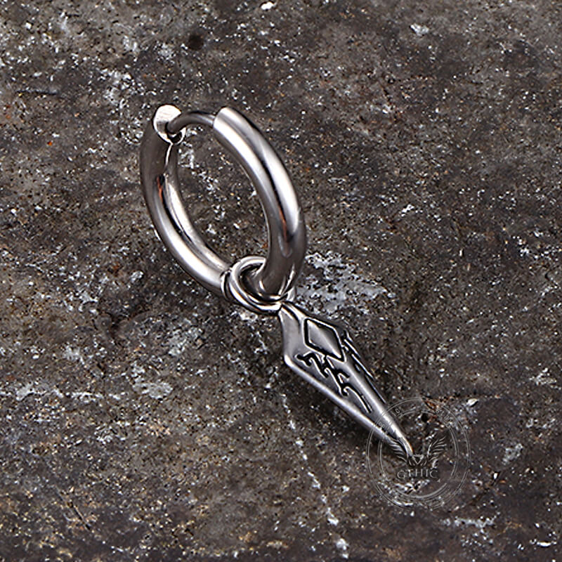 Hip Hop Dart Arrow Stainless Steel Drop Earrings