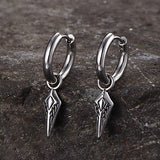 Hip Hop Dart Arrow Stainless Steel Drop Earrings