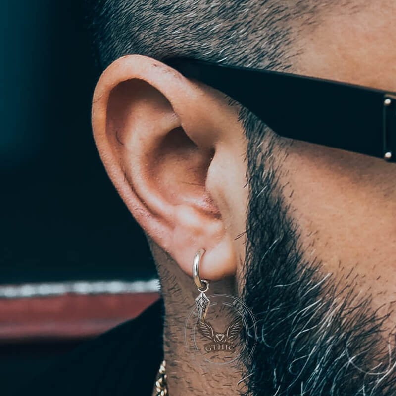 Hip Hop Dart Arrow Stainless Steel Drop Earrings