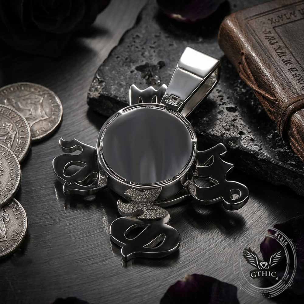 Hip Hop Eye of Horus Copper Zircon Spinner Pendant