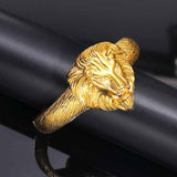 Hip Hop Lion Head Stainless Steel Cuff Bracelet 03 | Gthic.com