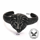 Hip Hop Lion Head Stainless Steel Cuff Bracelet