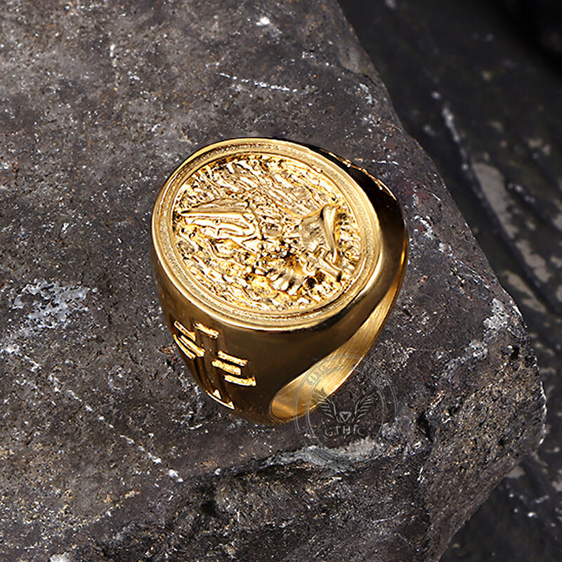 Hip Hop Praying Hands Cross Stainless Steel Ring