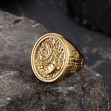 Hip Hop Praying Hands Cross Stainless Steel Ring