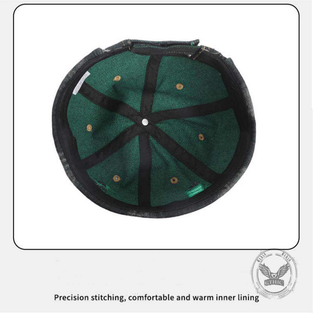 Hip Hop Ripped Washed Brimless Denim Hat