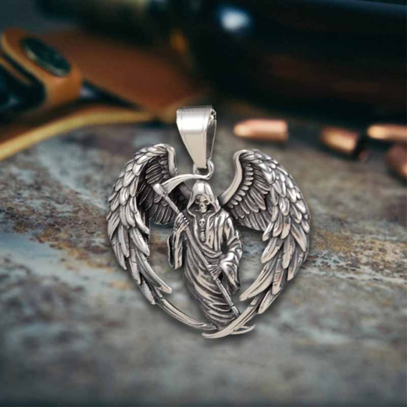 Colgante de acero inoxidable Guadaña Grim Reaper