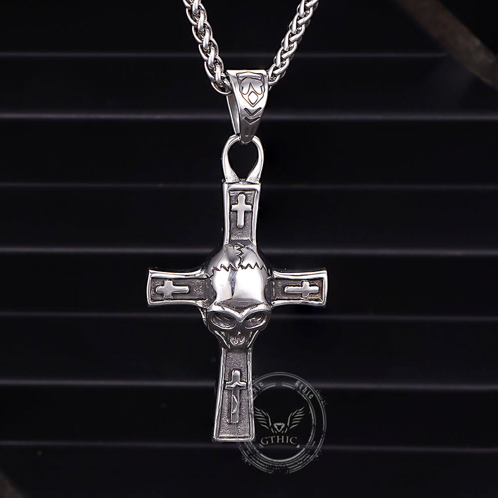 Pendentif viking croix celtique en acier inoxydable