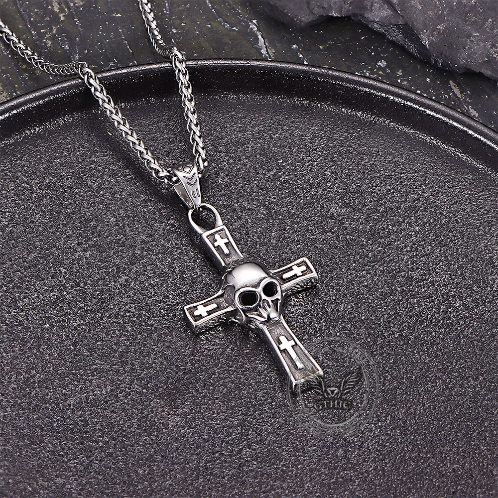 Pendentif viking croix celtique en acier inoxydable