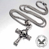 Hip Hop Skull Cross Stainless Steel Pendant