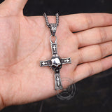 Hip Hop Skull Cross Stainless Steel Pendant
