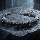 Hip Hop Spike Stainless Steel Clavicle Necklace | Gthic.com