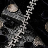 Hip Hop Versatile Cross Link Copper Zircon Bracelet
