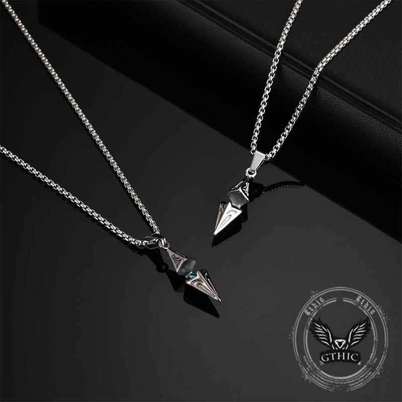 Hip Hop Zircon Inlaid Rhombus Stainless Steel Pendant 01 | Gthic.com