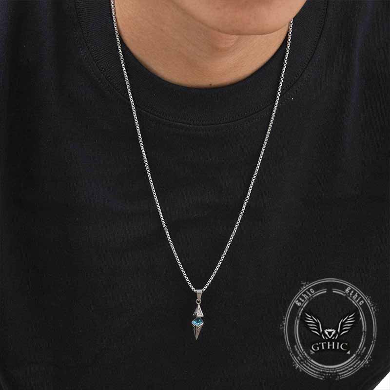 Hip Hop Zircon Inlaid Rhombus Stainless Steel Pendant 03 | Gthic.com