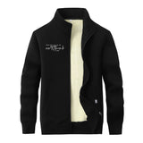 Hold On Let Me Overthink Stand Collar Zip Cardigan 01 | Gthic.com