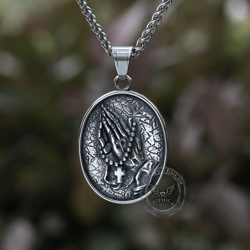 Holy Prayer Stainless Steel Christian Pendant | Gthic.com