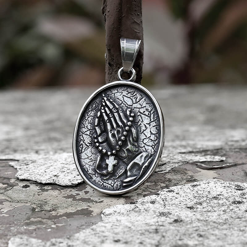 Holy Prayer Stainless Steel Christian Pendant | Gthic.com