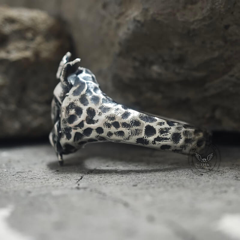 Horned Armor Witch Sterling Silver Ring