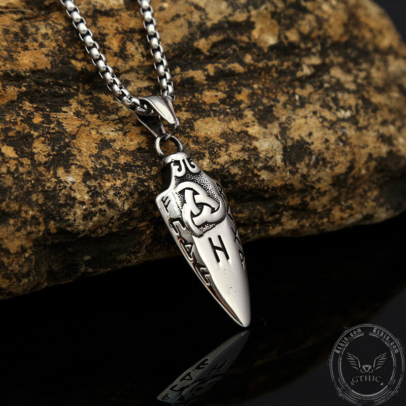 Horns of Odin Stainless Steel Viking Pendant | Gthic.com