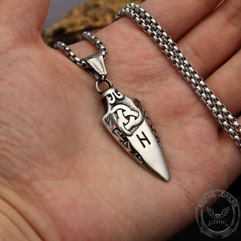 Horns of Odin Stainless Steel Viking Pendant