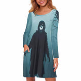 Horror Forest Ghost Skeleton Casual Dress