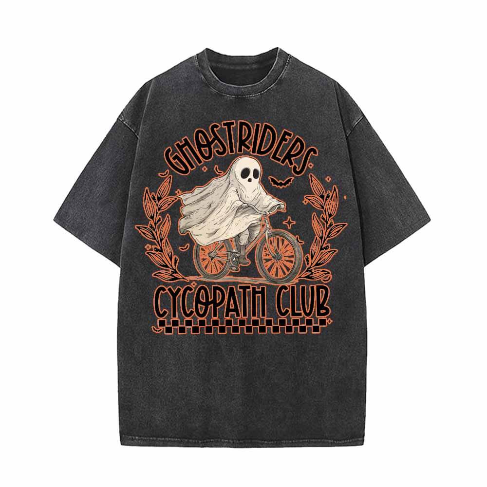 Horror Ghostriders Vintage Washed T-shirt 01 | Gthic.com