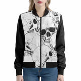 Horror Gothic Skull Zip-Up Stand Neck Jacket 03 | Gthic.com