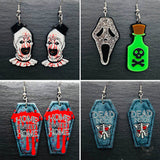 Horror Joker Coffin Halloween Acrylic earrings | Gthic.com