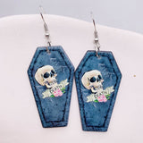 Horror Joker Coffin Halloween Acrylic earrings | Gthic.com