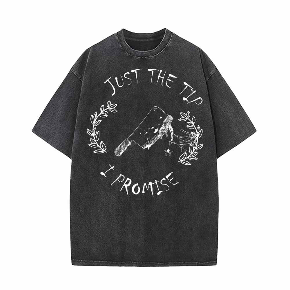 Horror Just The Tip Vintage Washed T-shirt | Gthic.com