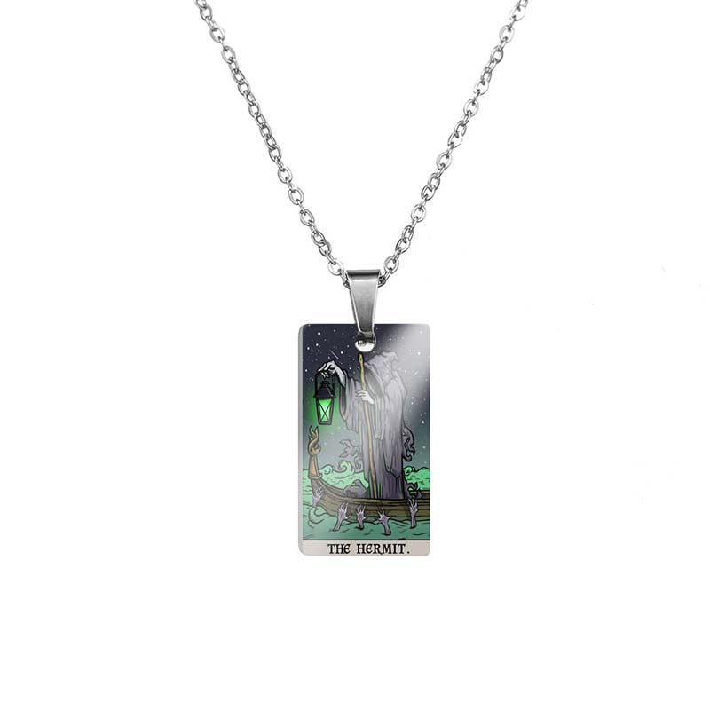 Horror Major Arcana Tarot Stainless Steel Pendant