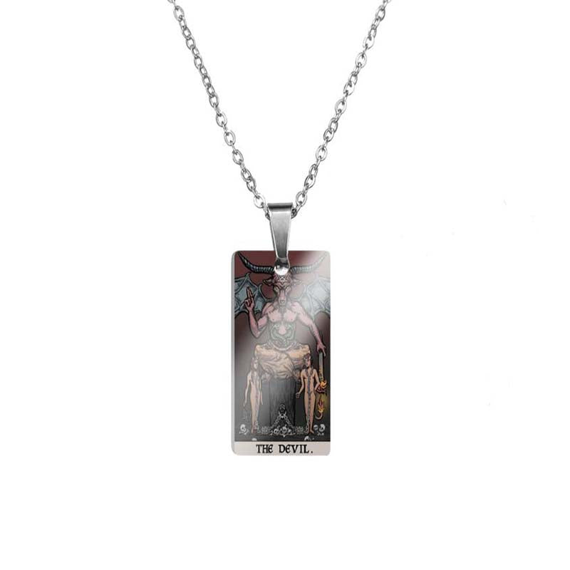 Horror Major Arcana Tarot Stainless Steel Pendant