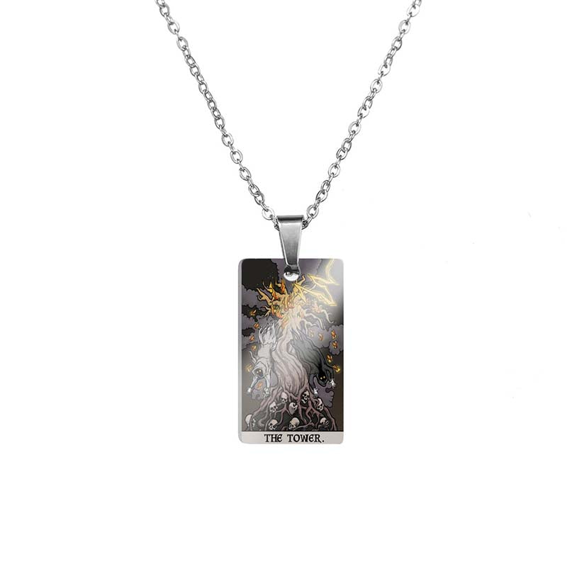 Horror Major Arcana Tarot Stainless Steel Pendant