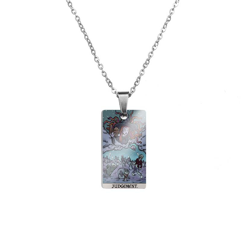 Horror Major Arcana Tarot Stainless Steel Pendant