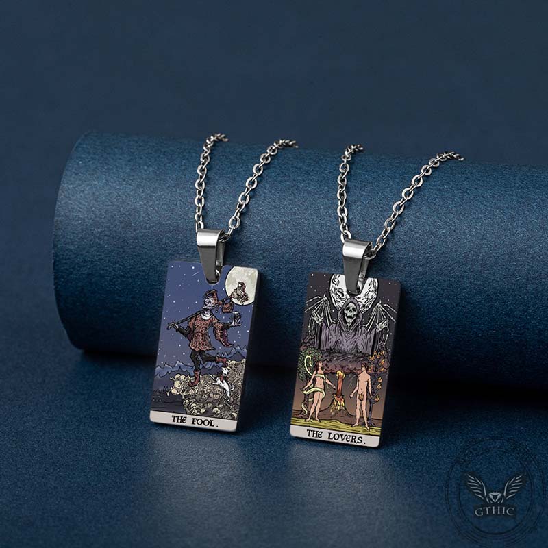 Horror Major Arcana Tarot Stainless Steel Pendant