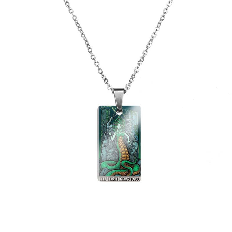 Horror Major Arcana Tarot Stainless Steel Pendant