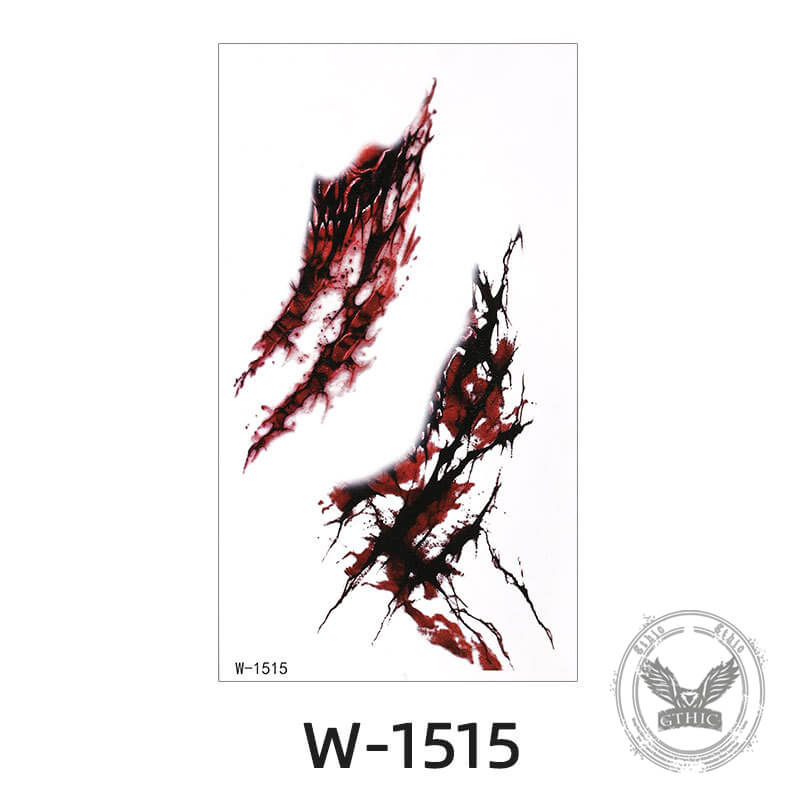 Horror Simulation Wound Halloween Temporary Tattoo Stickers